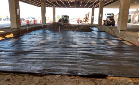 Grading terminal canopy