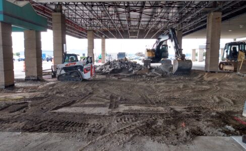 Pavement Removal terminal canopy