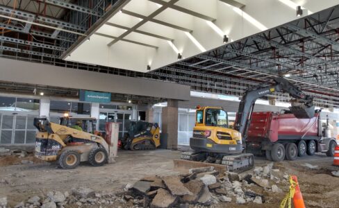 Pavement Removal terminal canopy