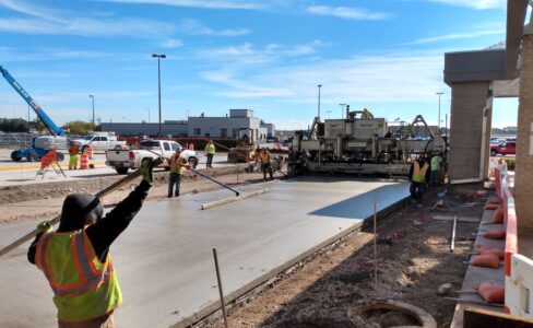 Paving slipform Exit Rd