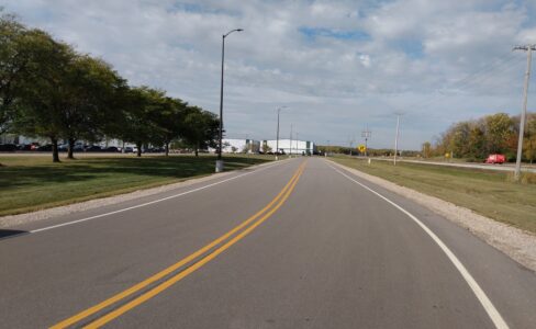 Service Rd finished new street lights